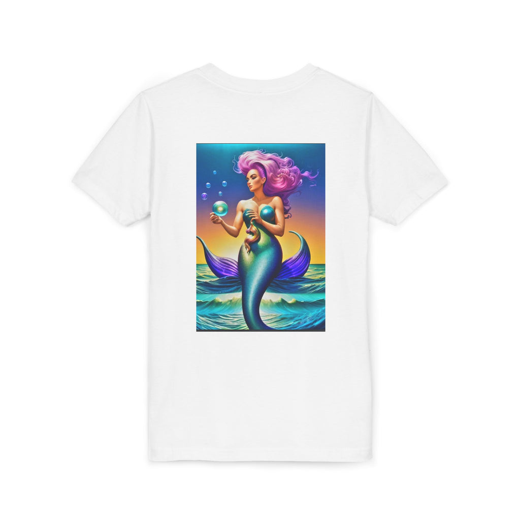 Youth Mermaid Tee — Colorful Fantasy Mermaid Graphic Shirt for Kids