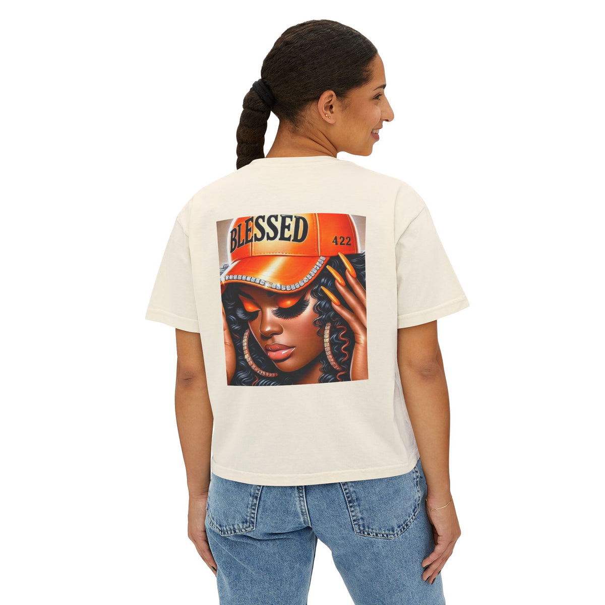 Blessed 422 Boxy Tee – Women’s Graphic Crop Shirt