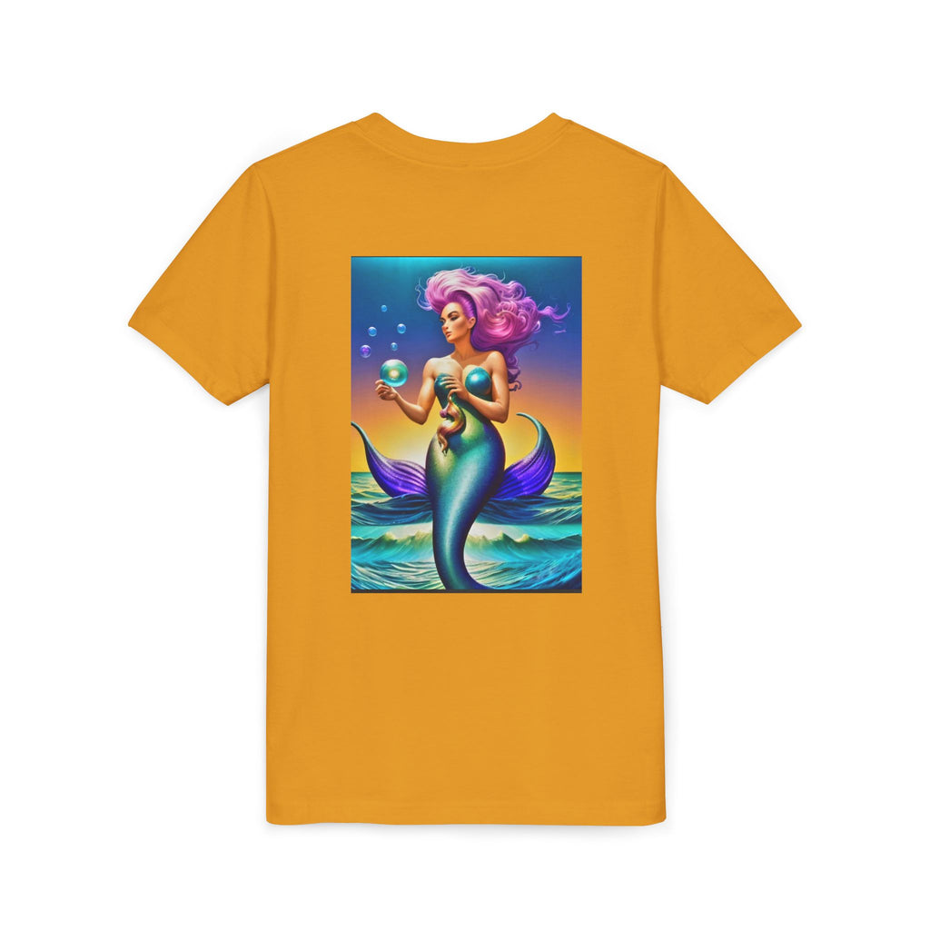 Youth Mermaid Tee — Colorful Fantasy Mermaid Graphic Shirt for Kids