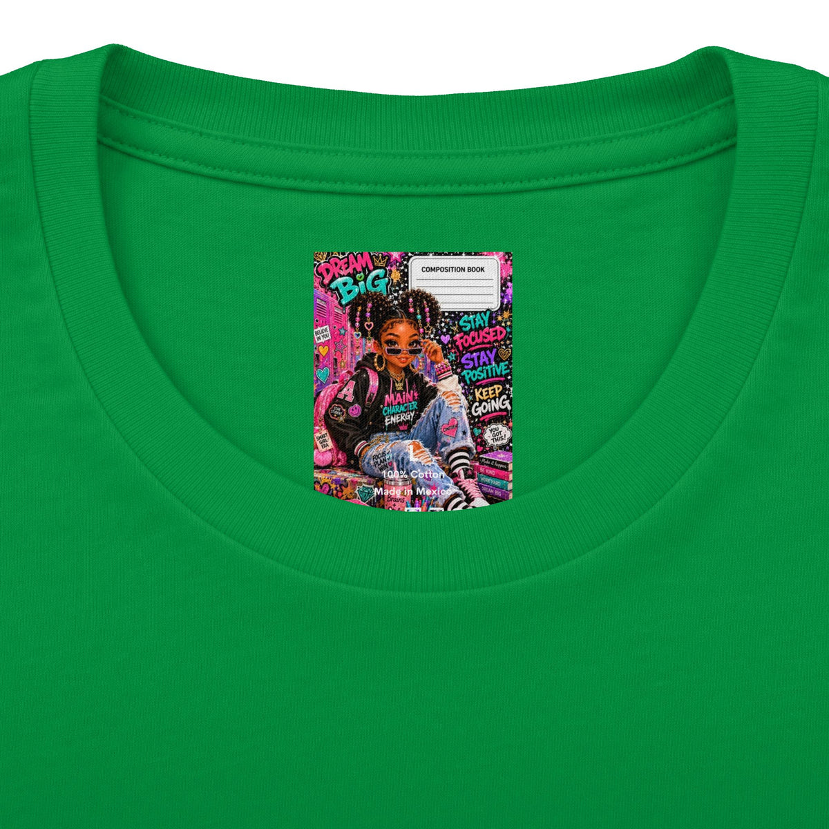 Dream Big Graphic Tee — Motivational Girl Street Art T-Shirt