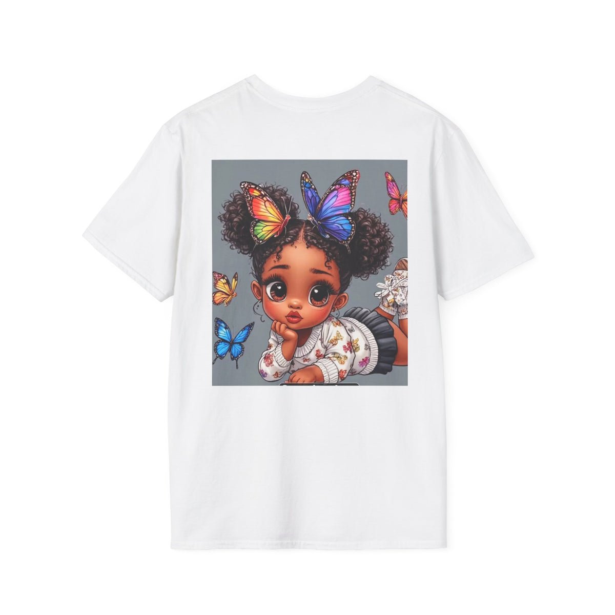 Butterfly Crown T‑Shirt — Cute Little Girl Illustration Tee