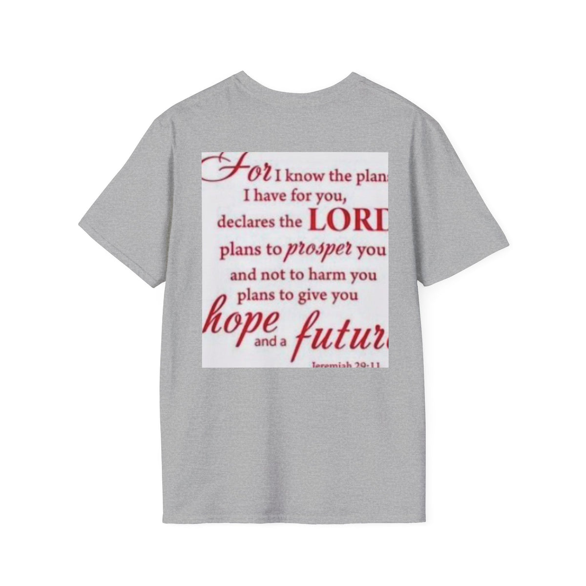 Christian Scripture T‑Shirt — "For I Know the Plans" Jeremiah 29:11 Inspirational Tee