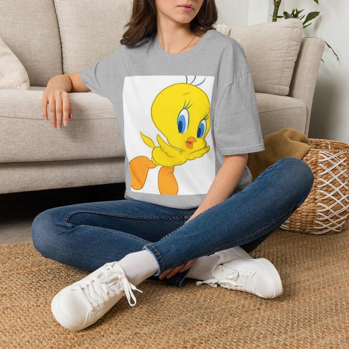 Cartoon Yellow Bird T-Shirt — Cute Tweety Graphic Tee
