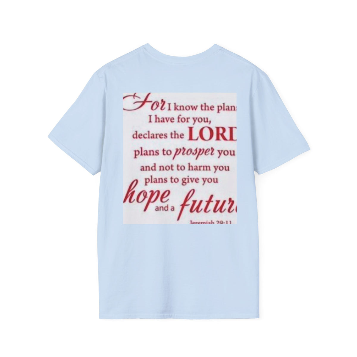 Christian Scripture T‑Shirt — "For I Know the Plans" Jeremiah 29:11 Inspirational Tee