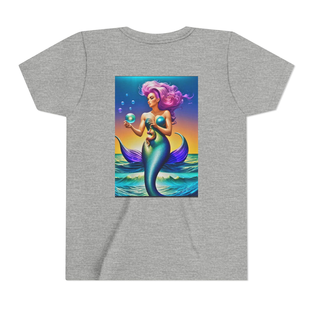 Youth Mermaid Tee — Colorful Fantasy Mermaid Graphic Shirt for Kids