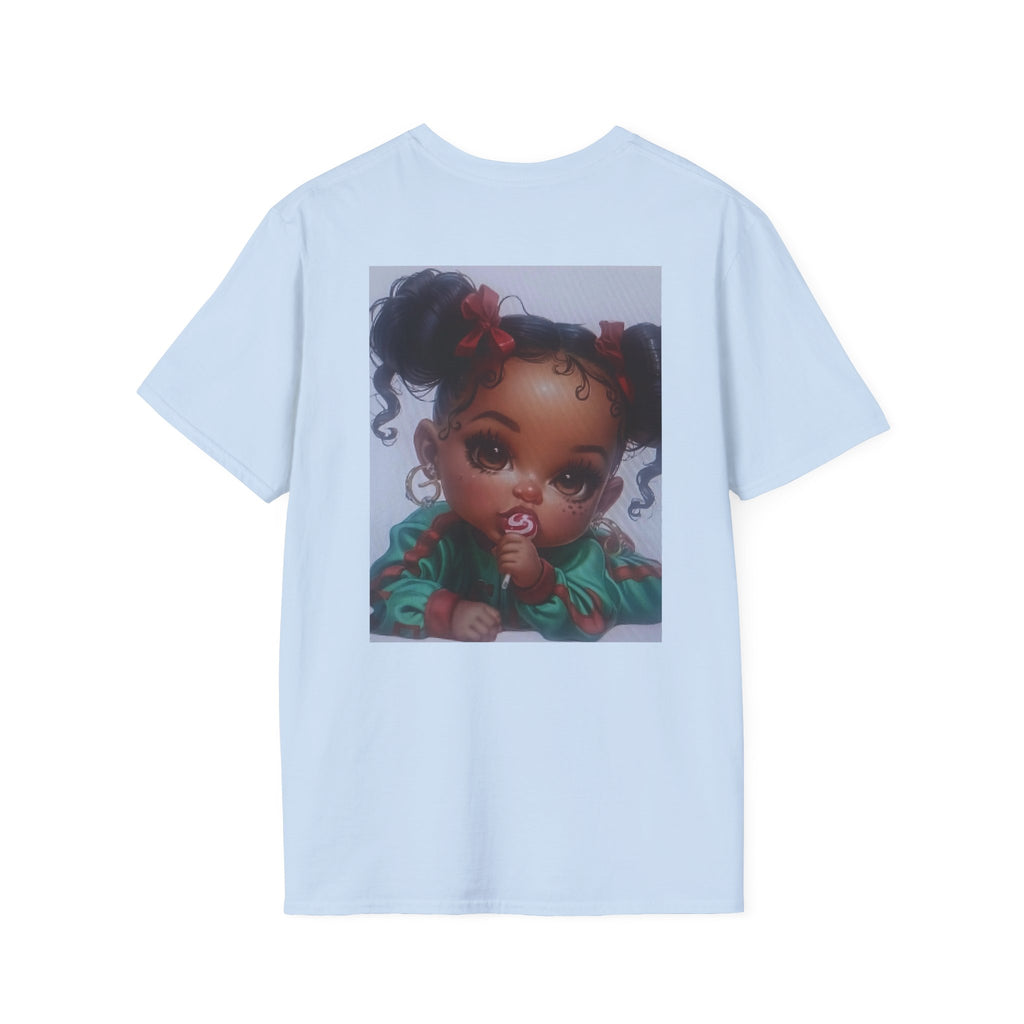 Cute Baby Girl Portrait T-Shirt — Adorable Cartoon Infant Graphic Tee