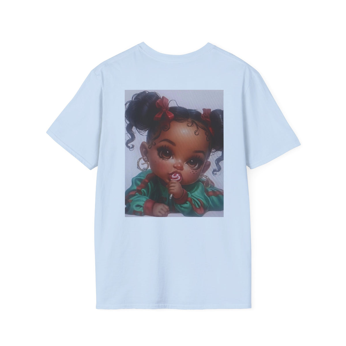 Cute Baby Girl Portrait T-Shirt — Adorable Cartoon Infant Graphic Tee