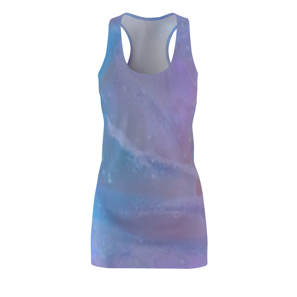 Galaxy Watercolor Racerback Dress — Pastel Nebula All-Over Print
