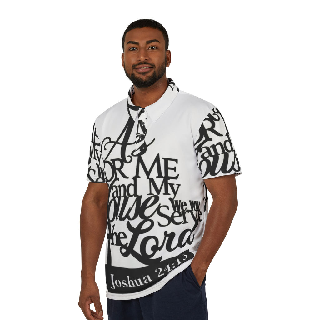 Polo Shirt — “As for Me and My House We Will Serve the Lord” Joshua 24:15 Christian Polo