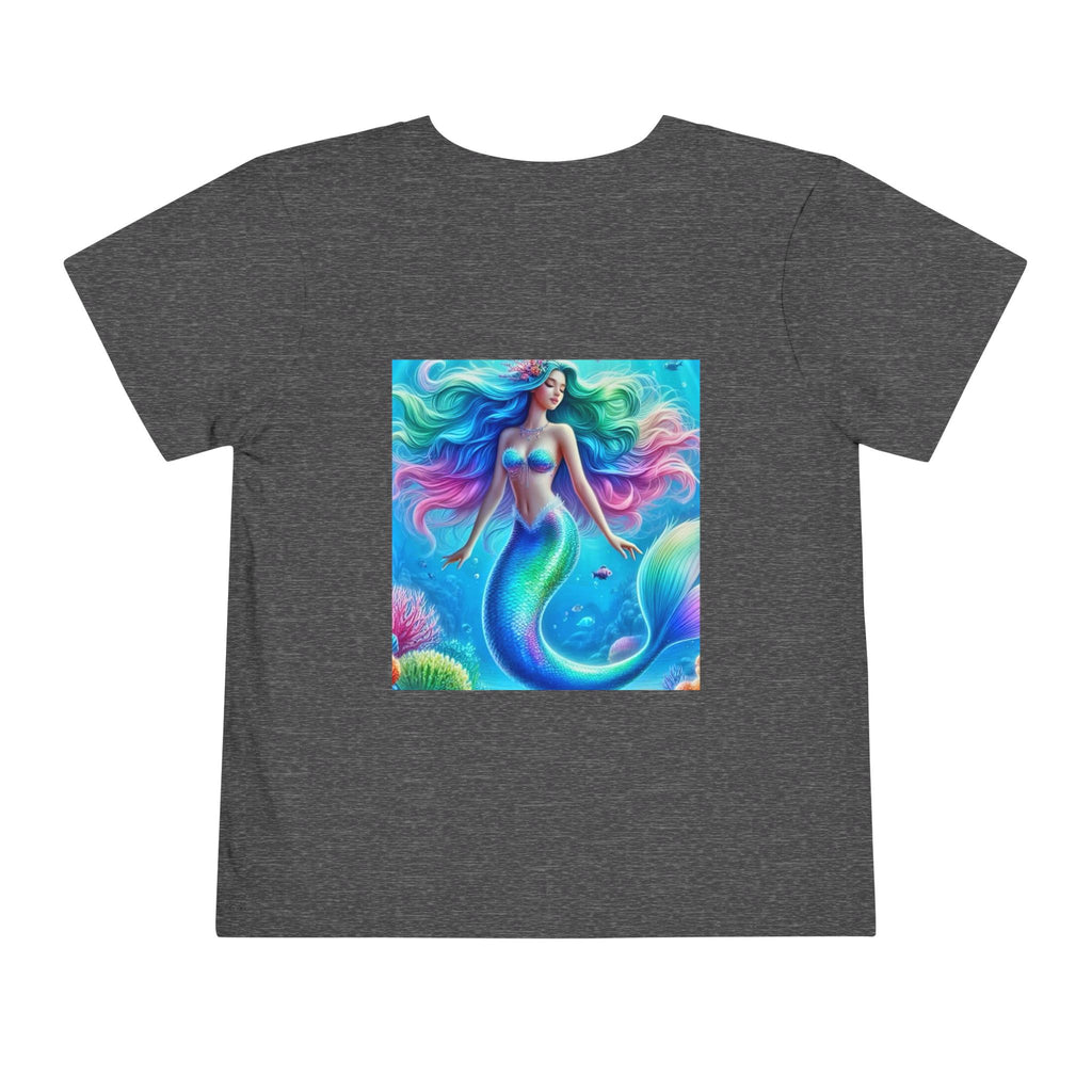 Toddler Mermaid Tee — Colorful Rainbow Sea Princess Short Sleeve Shirt