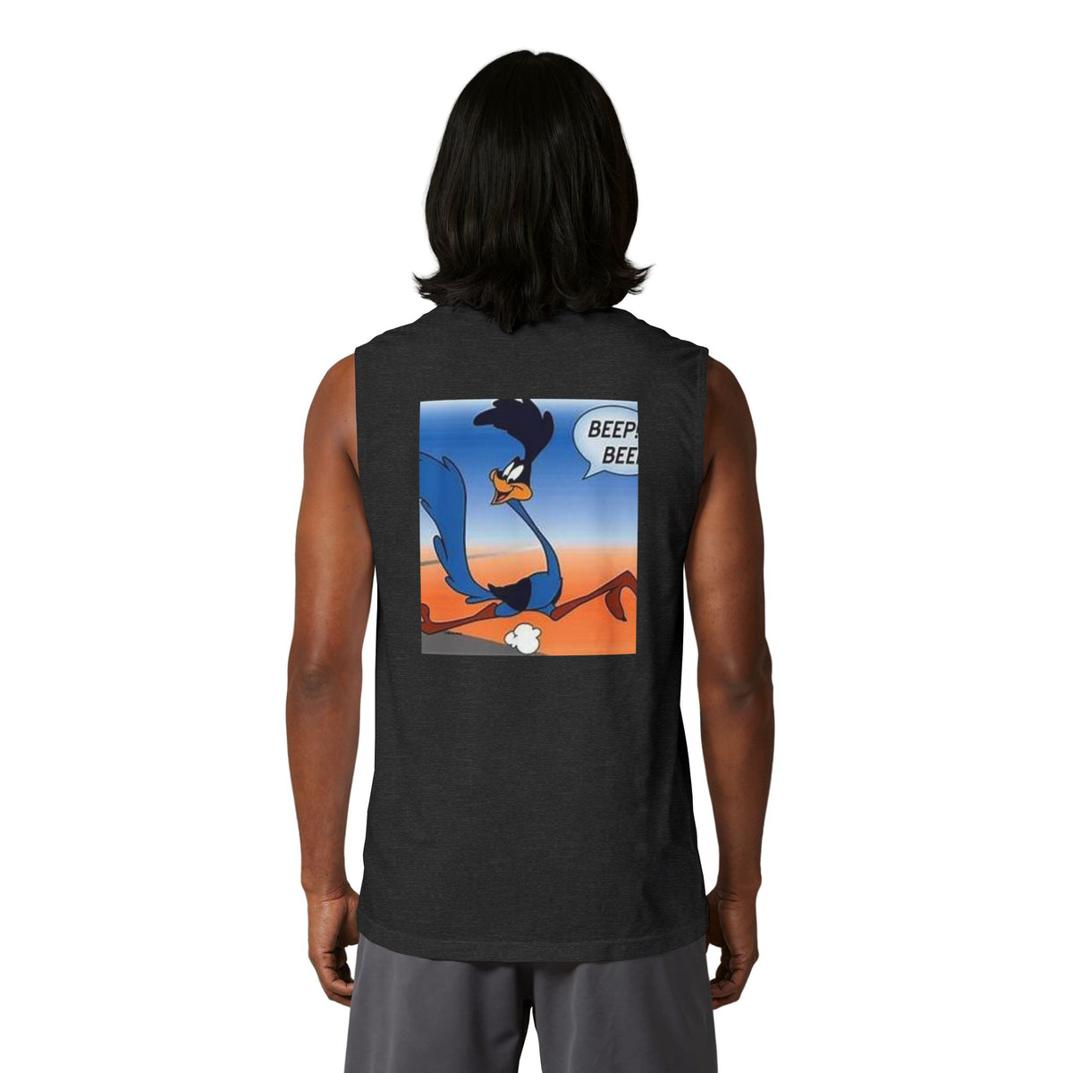 Road Runner 'Beep Beep' Muscle Tank — Vintage Cartoon Graphic Tank Top