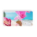 Tropical Beach Fitted Sheet — Pink Orchid & Ocean Print