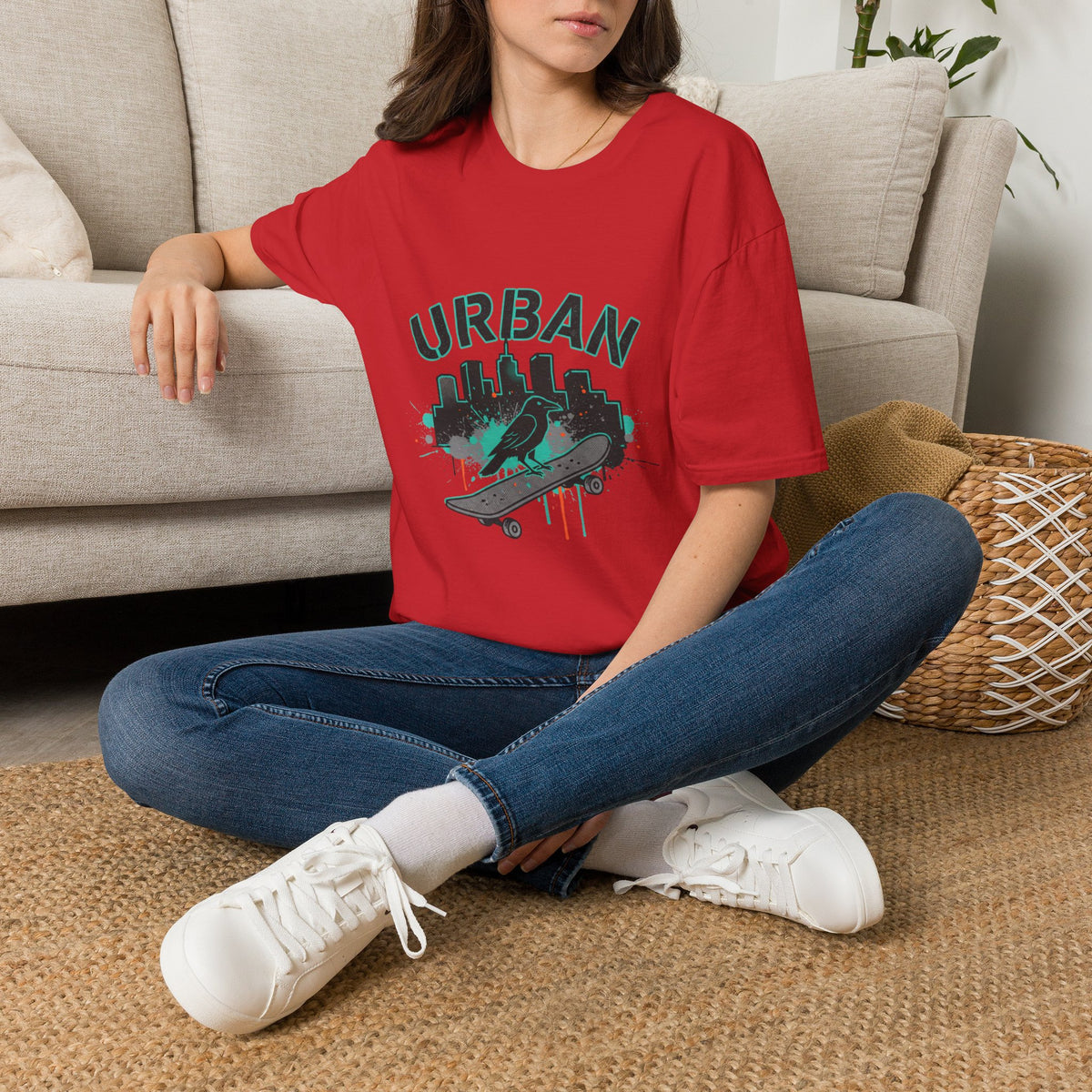 Urban Skateboard T-Shirt — City Skyline Skate Crew Tee