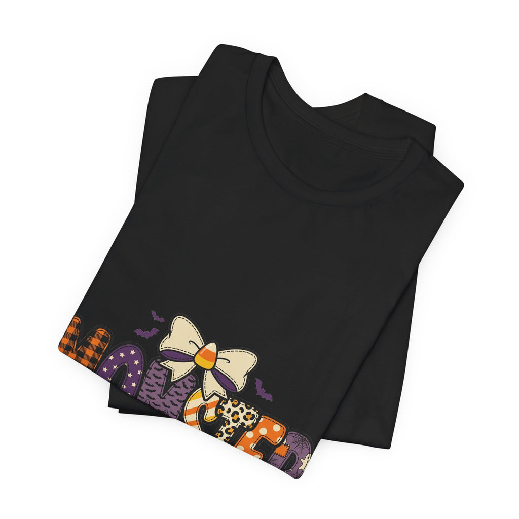 Momster Halloween Tee | Momster Graphic Shirt, Purple Orange Spooky Lettering