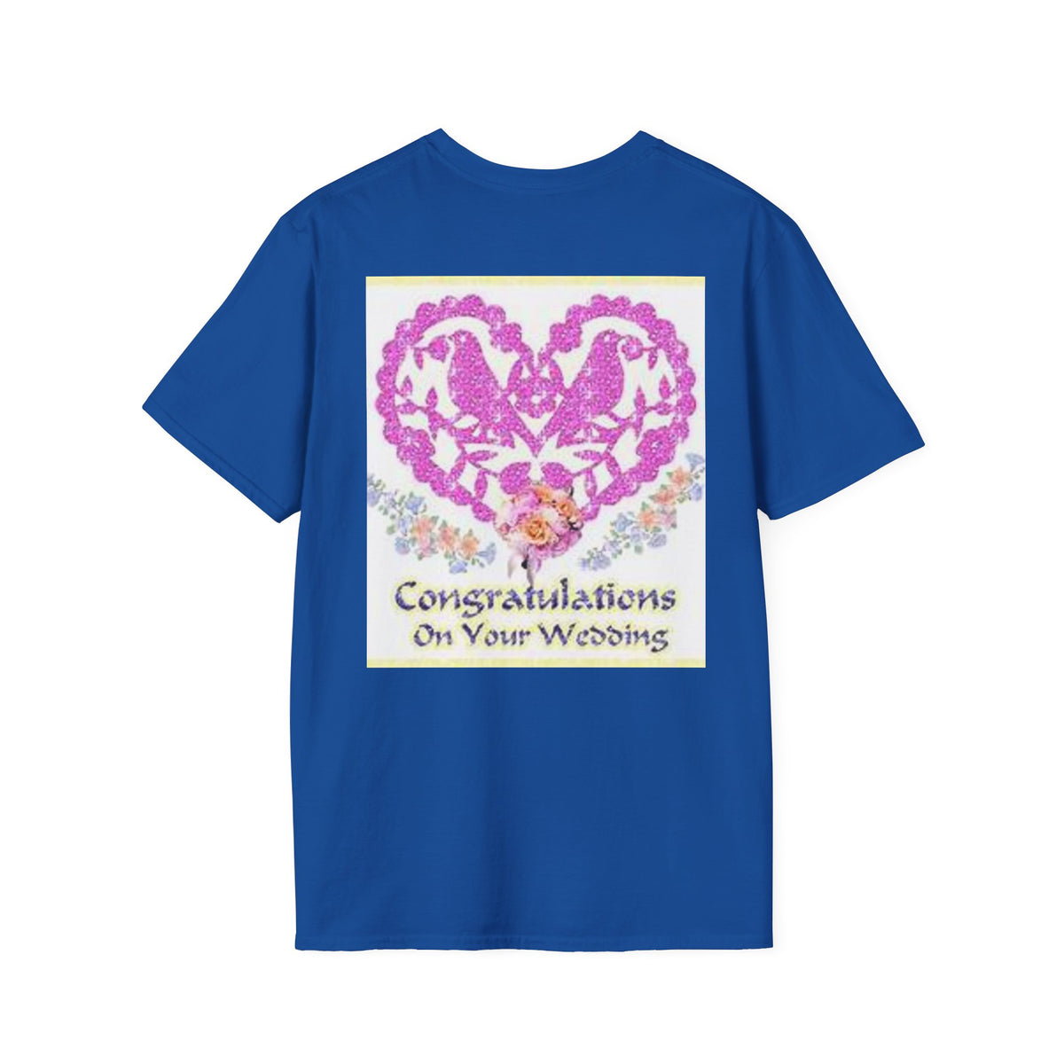 Wedding Congratulations T-Shirt — Pink Glitter Heart Design
