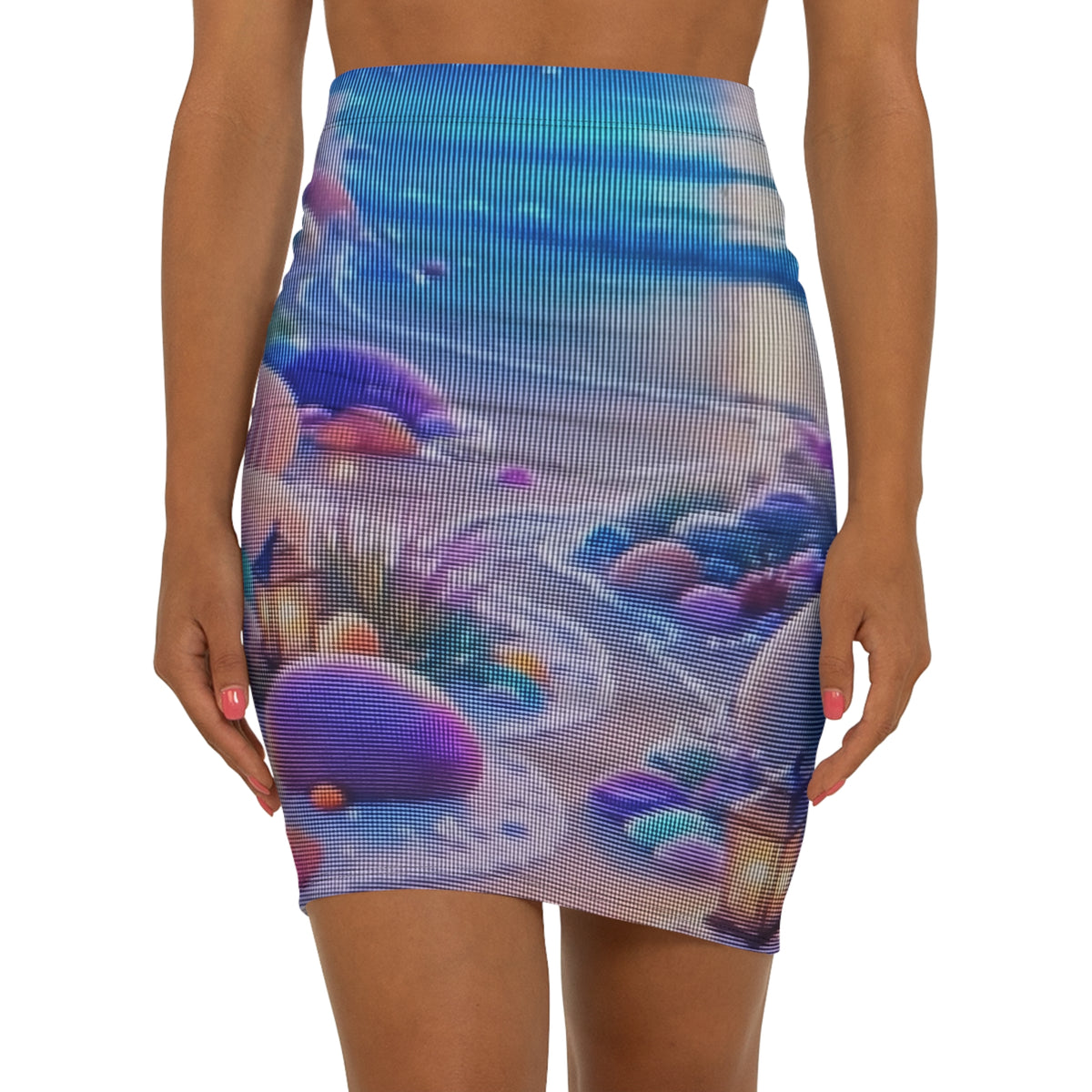 Women's Mid-Waist Pencil Skirt (AOP)