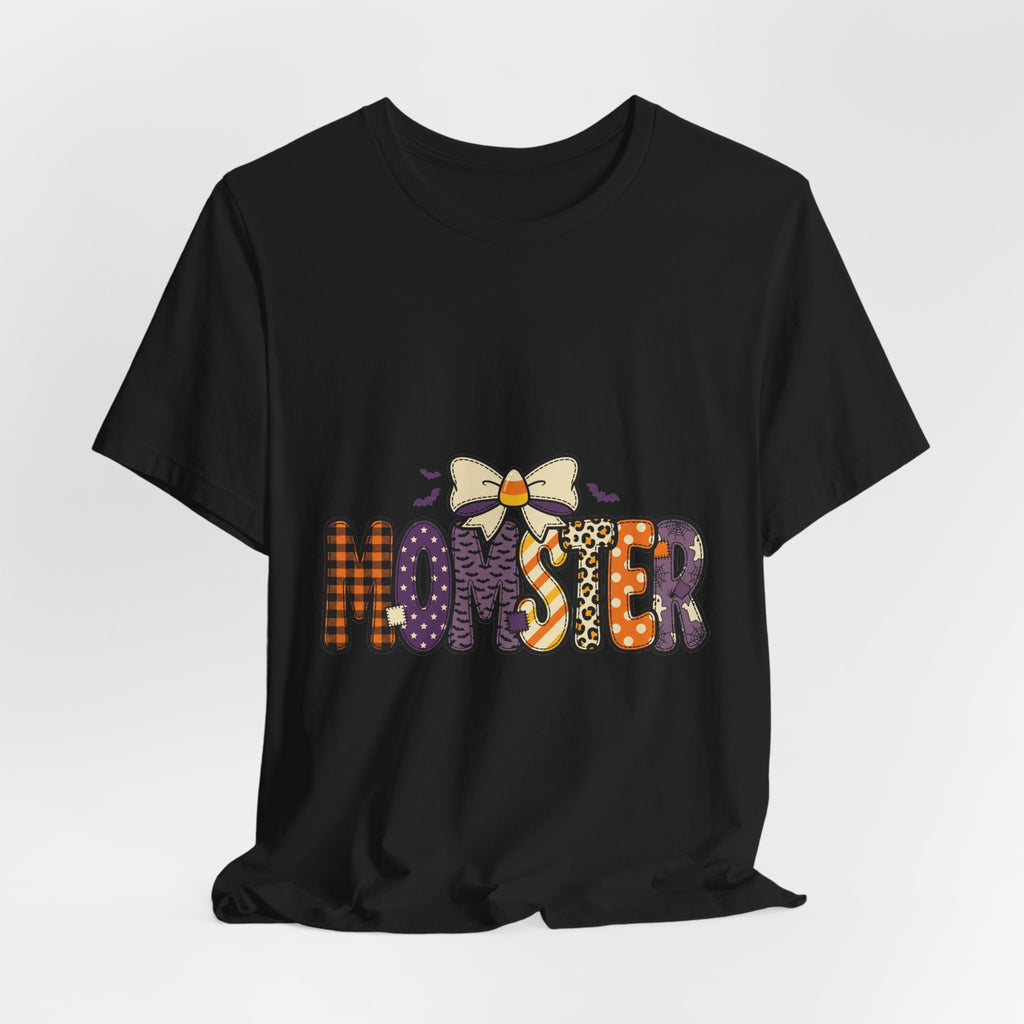 Momster Halloween Tee | Momster Graphic Shirt, Purple Orange Spooky Lettering