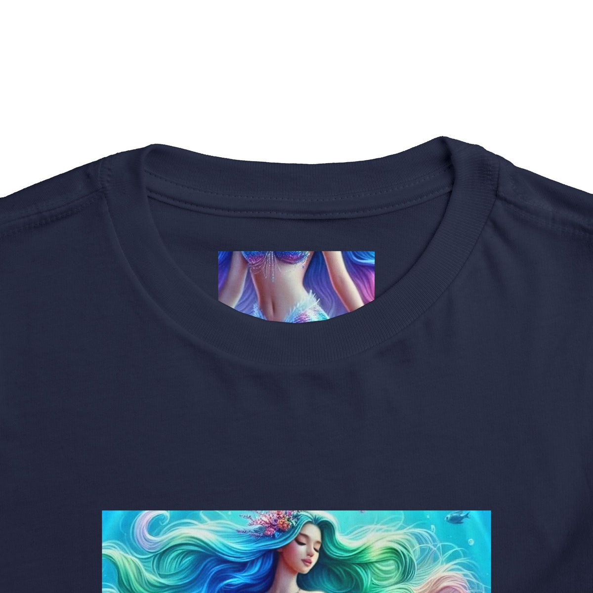 Toddler Mermaid Tee — Colorful Rainbow Sea Princess Short Sleeve Shirt