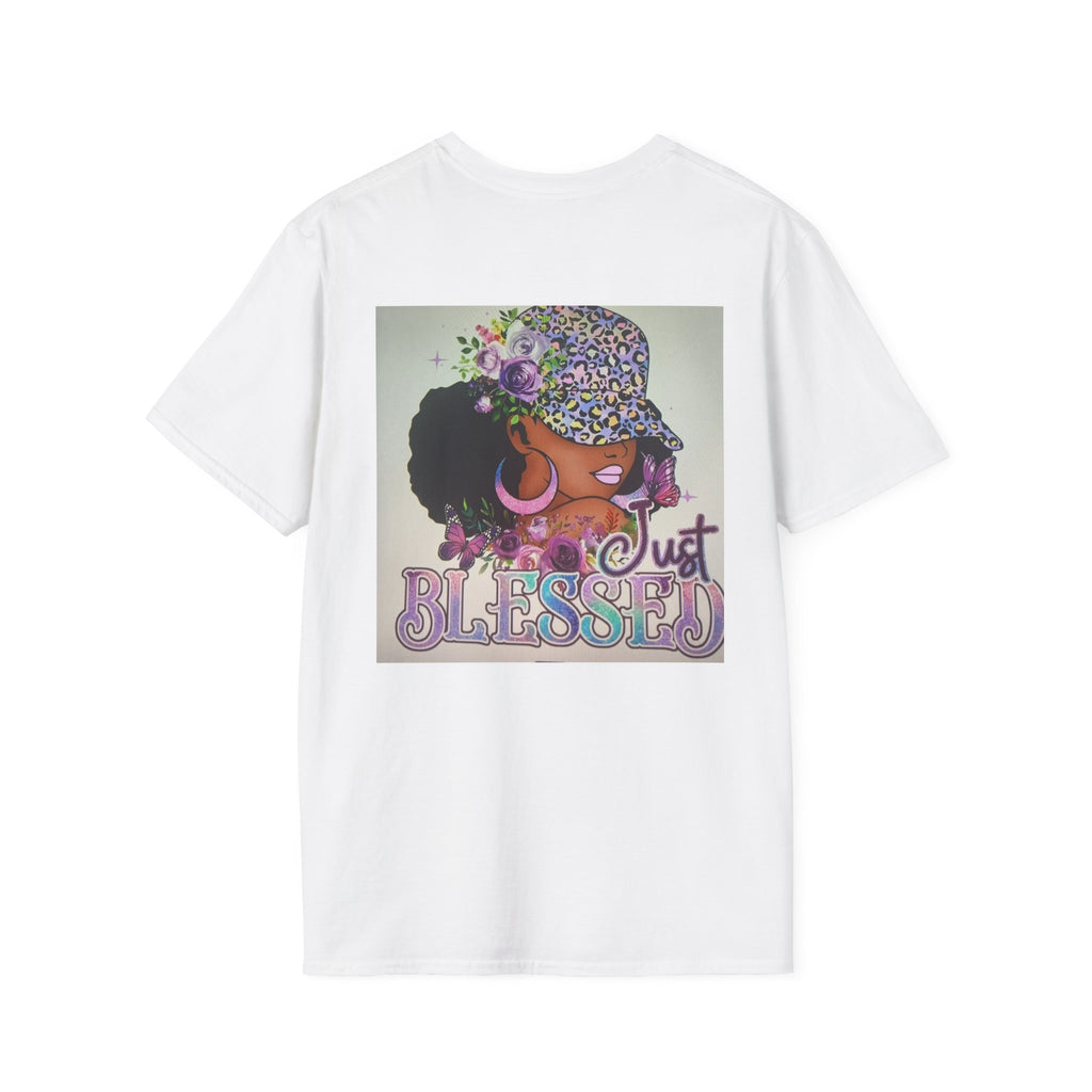 Just Blessed Afro Floral Tee