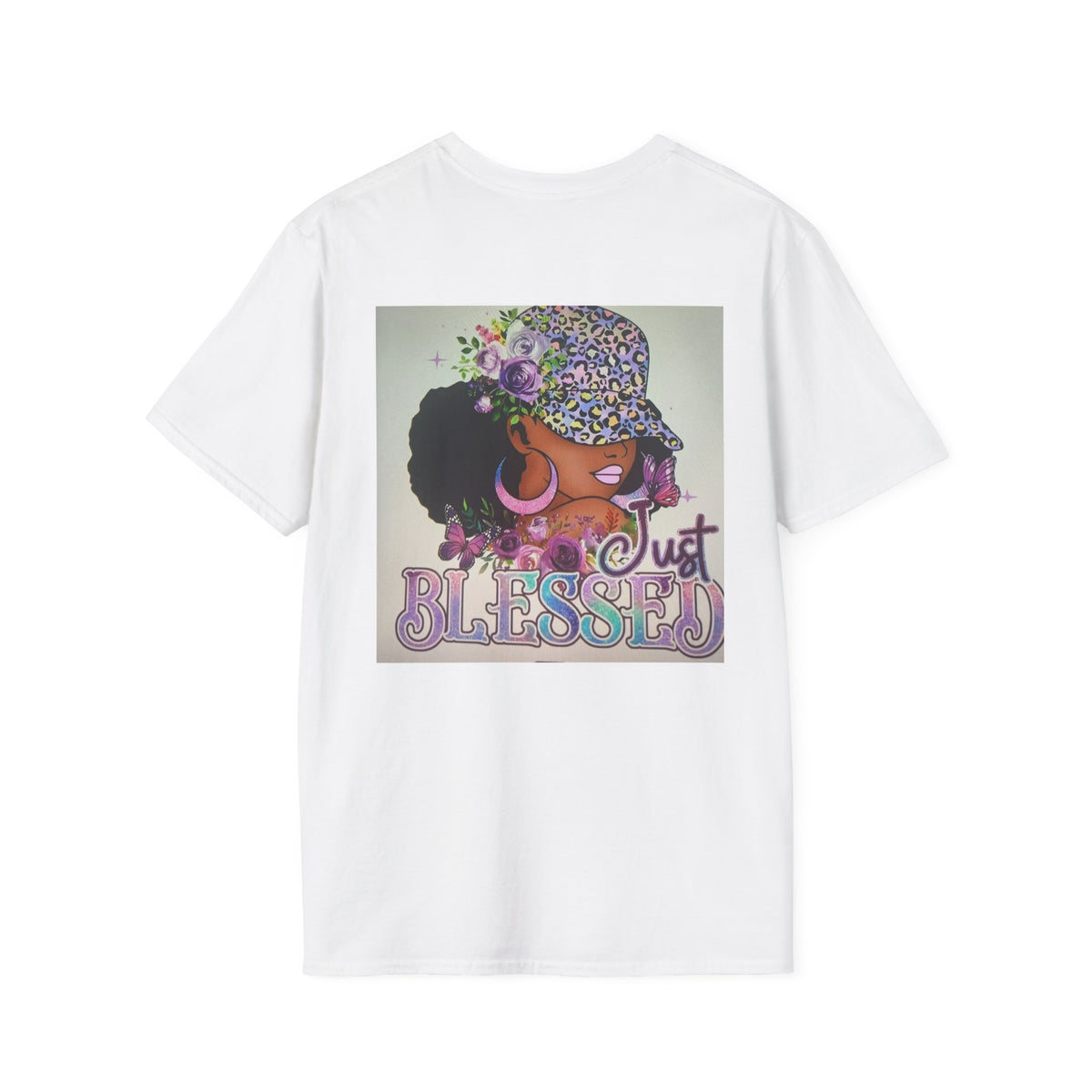 Just Blessed Afro Floral Tee