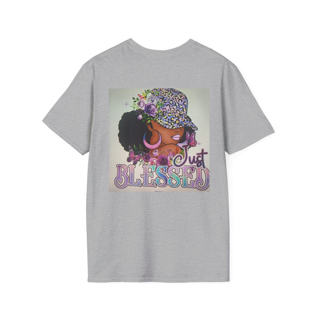 Just Blessed Afro Floral Tee