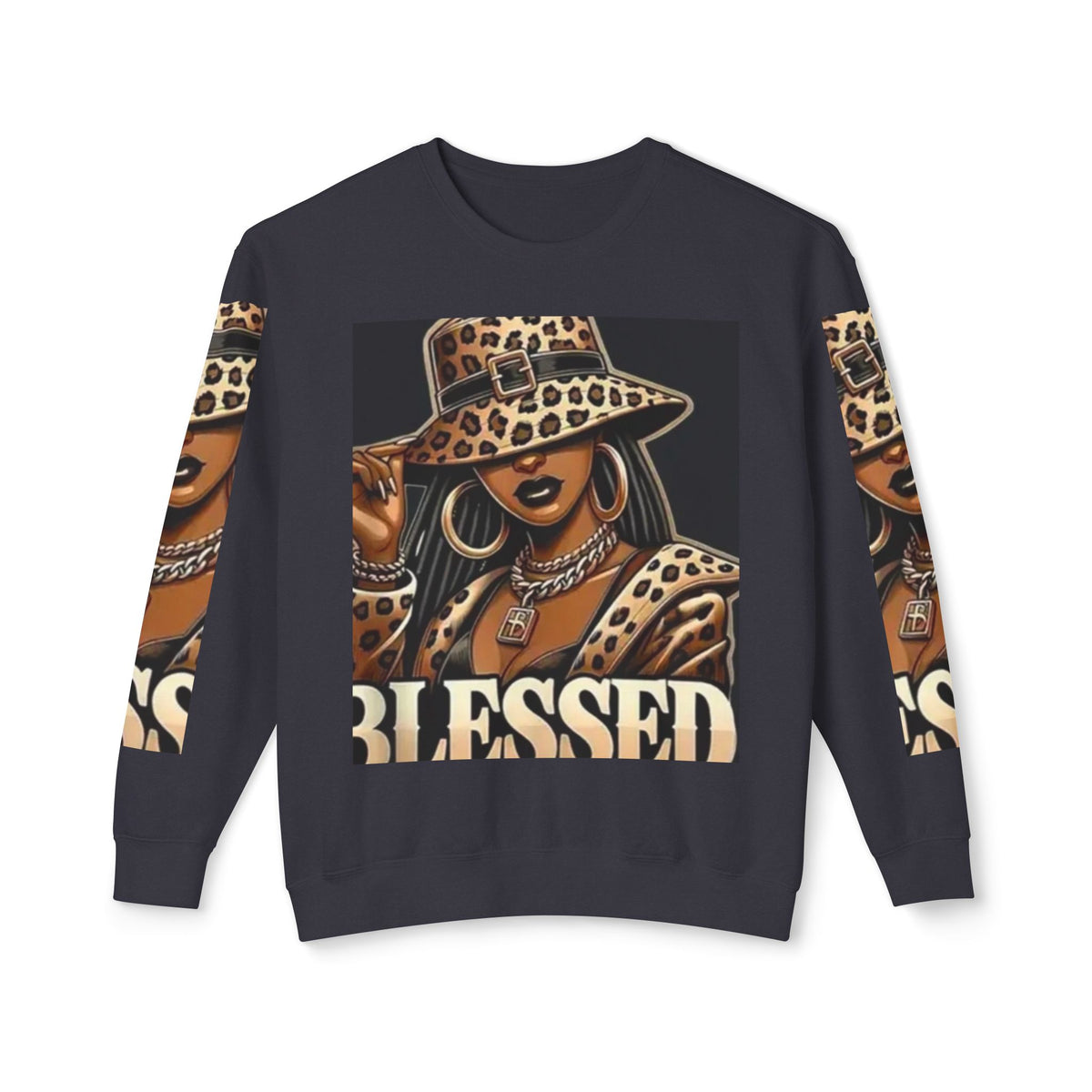 Blessed Leopard Femme Crewneck Sweatshirt