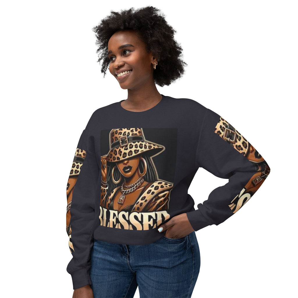 Blessed Leopard Femme Crewneck Sweatshirt