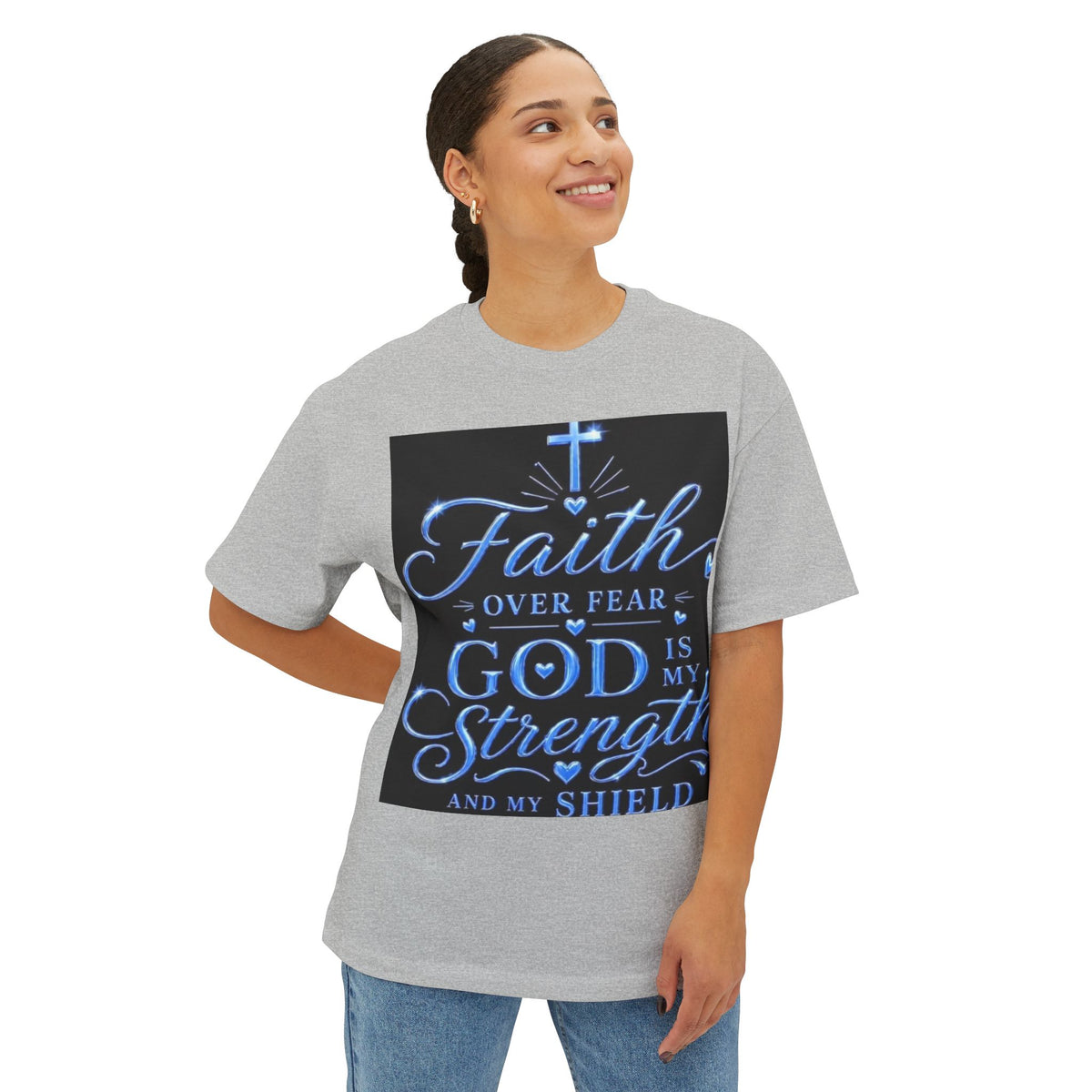 Faith Over Fear Tee — "God is My Strength" Christian T‑Shirt