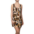 Leopard Spot Racerback Dress – Tan Brown AOP Bodycon