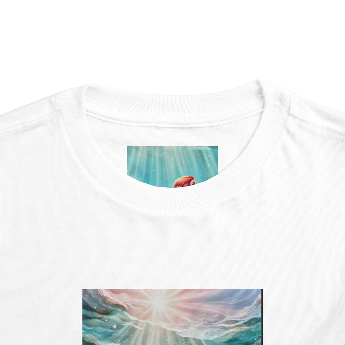 Mermaid Toddler Tee – Underwater Sunlight Sea Life Graphic