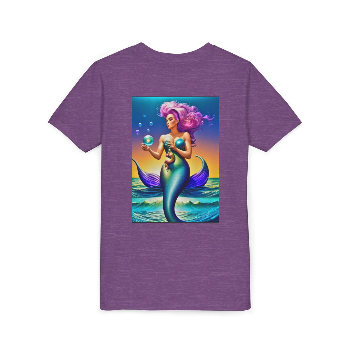 Youth Mermaid Tee — Colorful Fantasy Mermaid Graphic Shirt for Kids