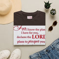 Christian Scripture T‑Shirt — "For I Know the Plans" Jeremiah 29:11 Inspirational Tee