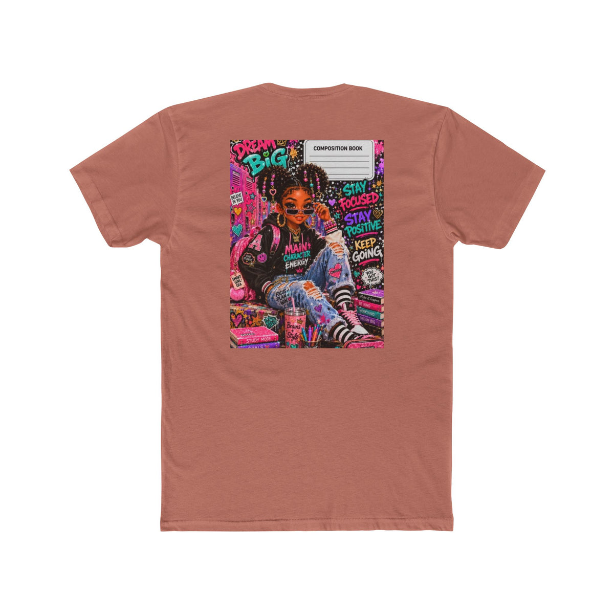 Dream Big Graphic Tee — Motivational Girl Street Art T-Shirt