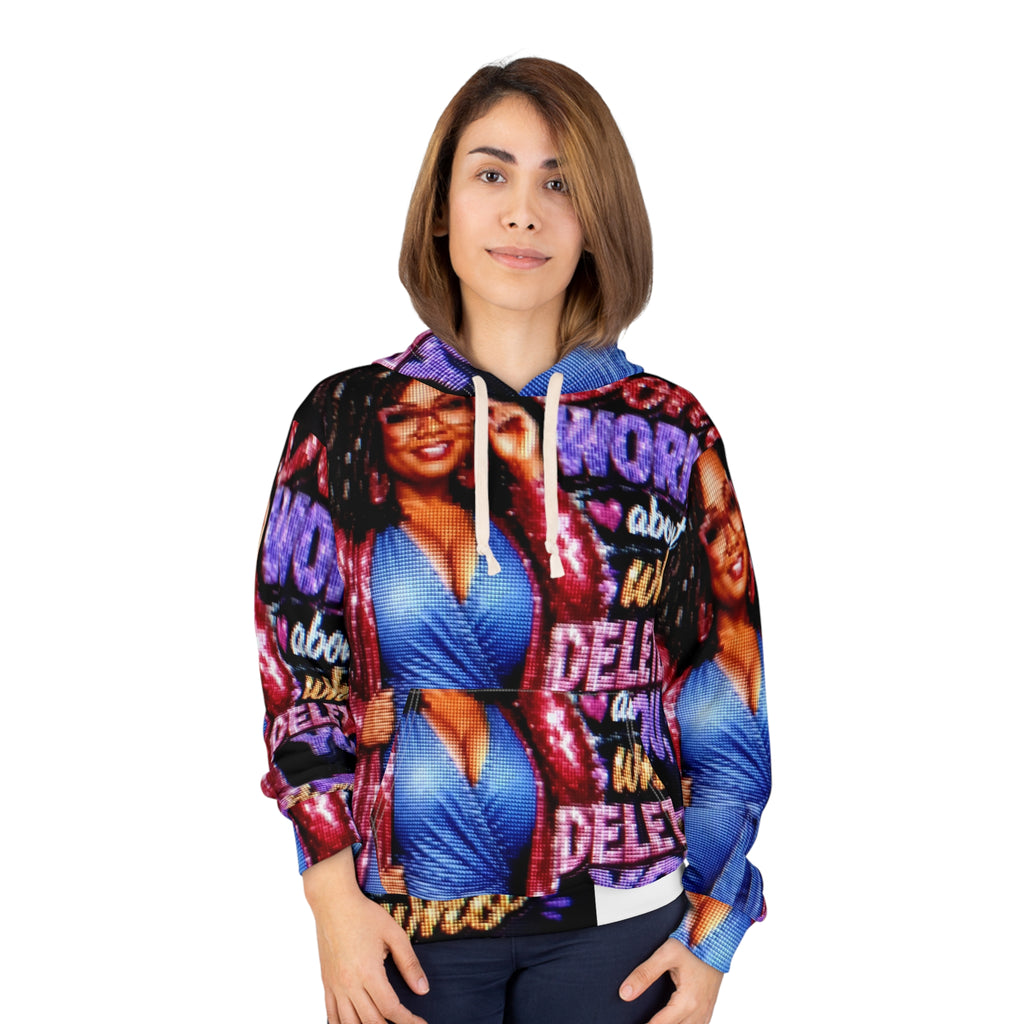 Inspirational Oprah Quote Hoodie — "Don't Worry About Who Deleted You, Be Thankful" All-Over Print