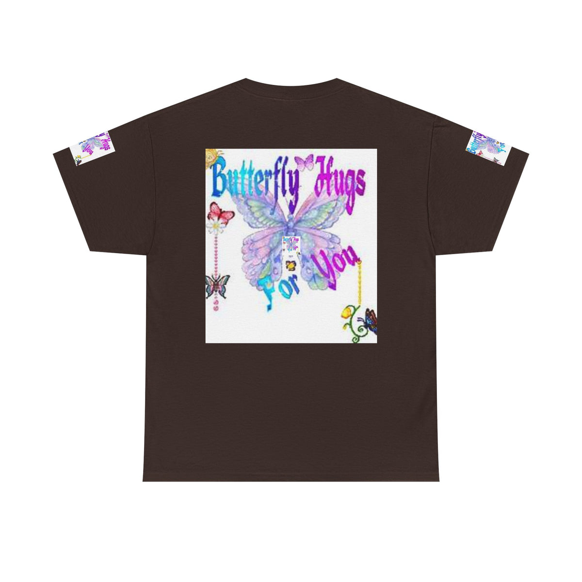 Butterfly Hugs Tee — Pastel Butterfly Graphic Shirt with "Butterfly Hugs For You"