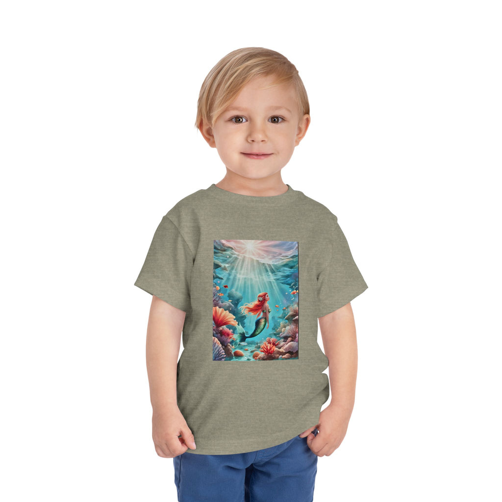 Mermaid Toddler Tee – Underwater Sunlight Sea Life Graphic