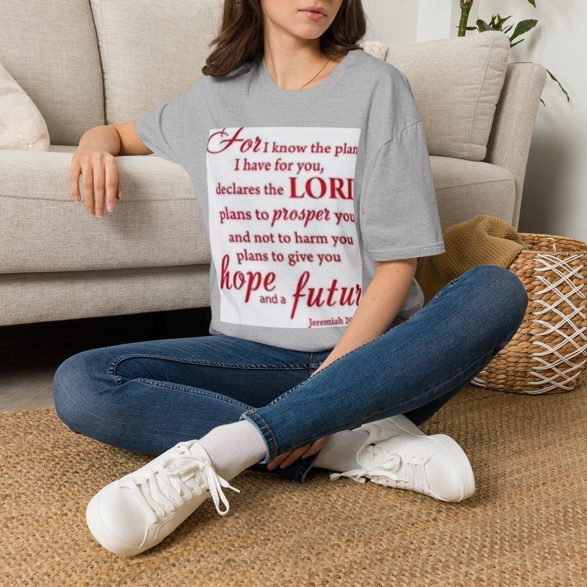 Christian Scripture T‑Shirt — "For I Know the Plans" Jeremiah 29:11 Inspirational Tee