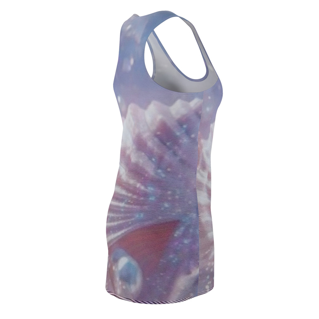 Seashell Dream Racerback Dress — Pastel Mermaid Shell Print AOP