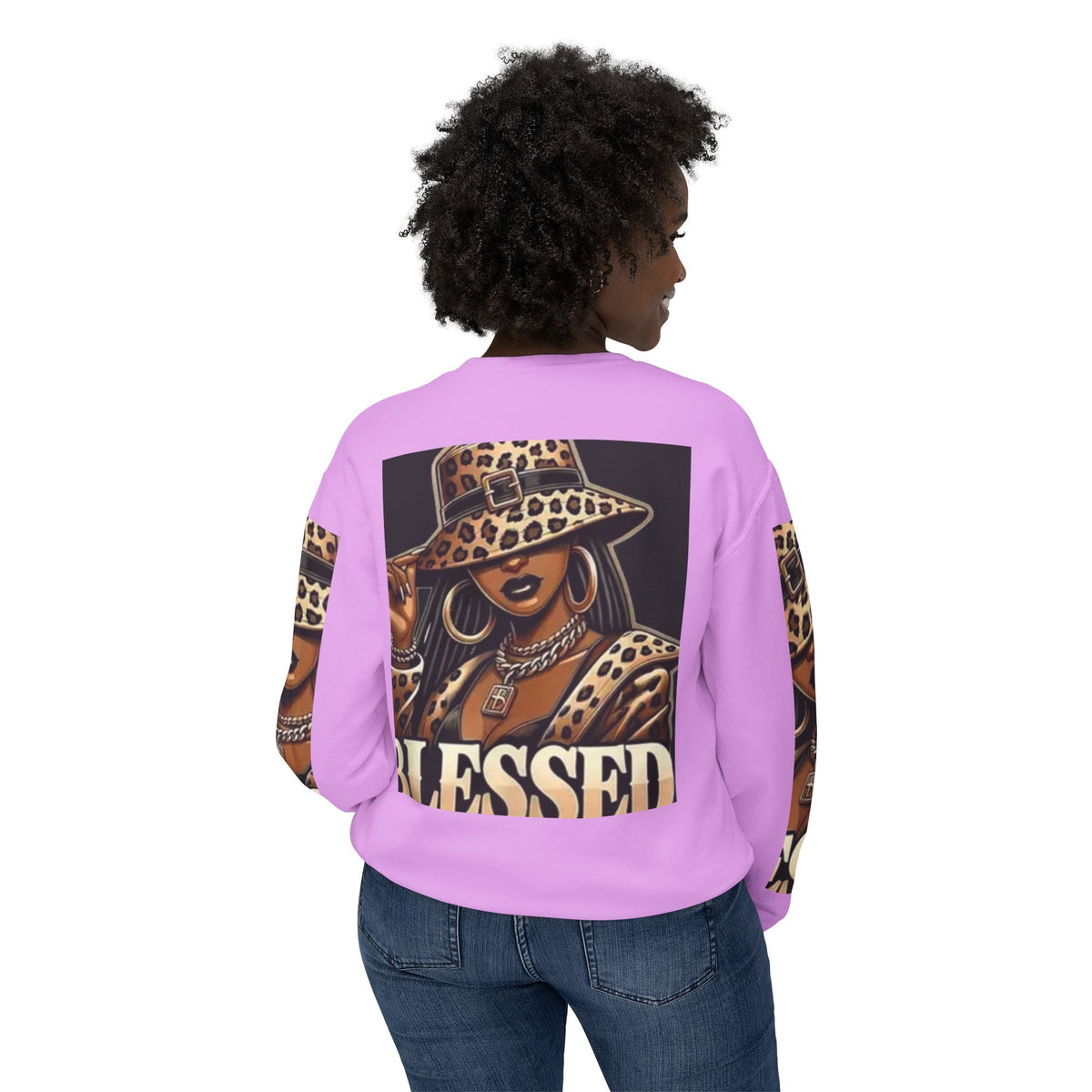 Blessed Leopard Femme Crewneck Sweatshirt