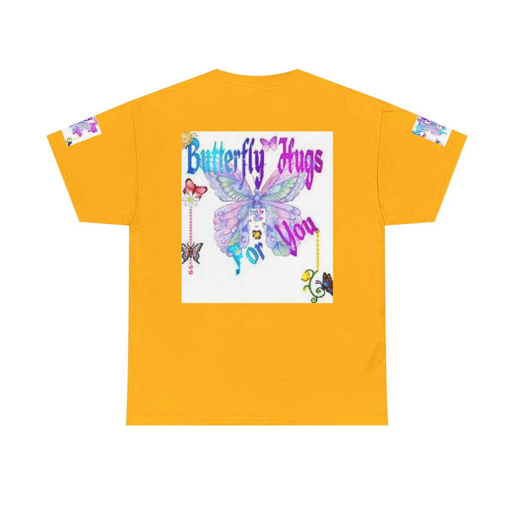 Butterfly Hugs Tee — Pastel Butterfly Graphic Shirt with "Butterfly Hugs For You"