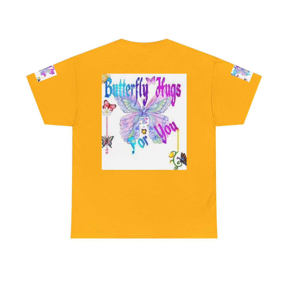 Butterfly Hugs Tee — Pastel Butterfly Graphic Shirt with "Butterfly Hugs For You"