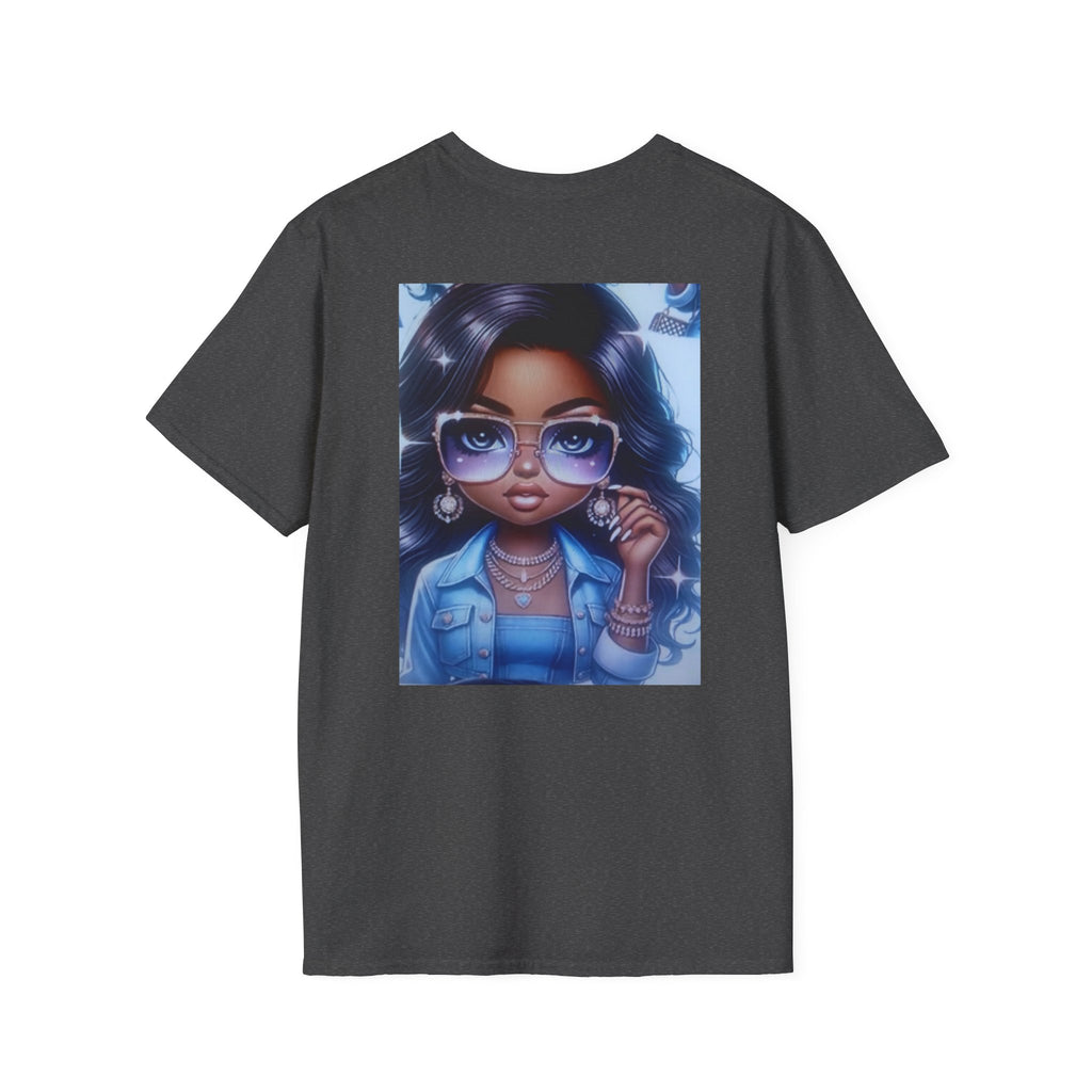 Afro Chic Graphic Tee — Girl with Sunglasses Illustration
