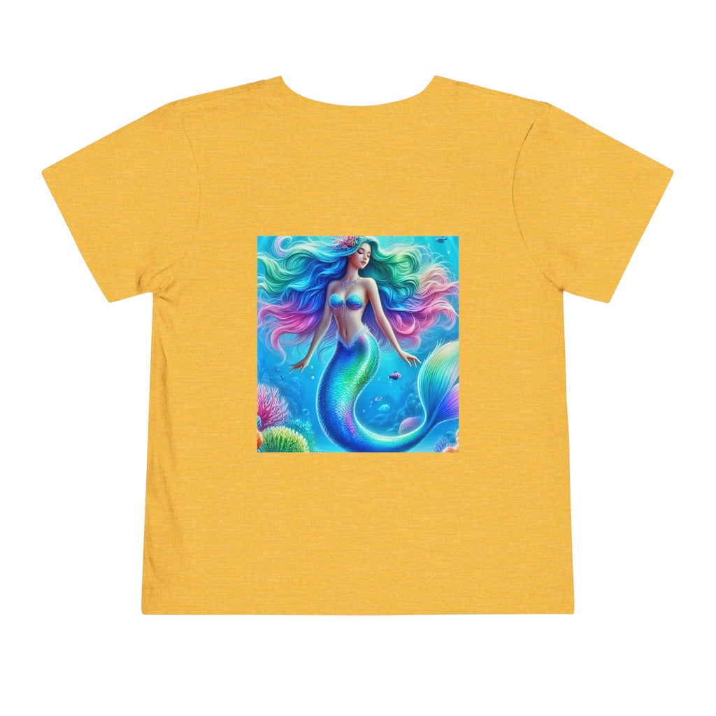 Toddler Mermaid Tee — Colorful Rainbow Sea Princess Short Sleeve Shirt