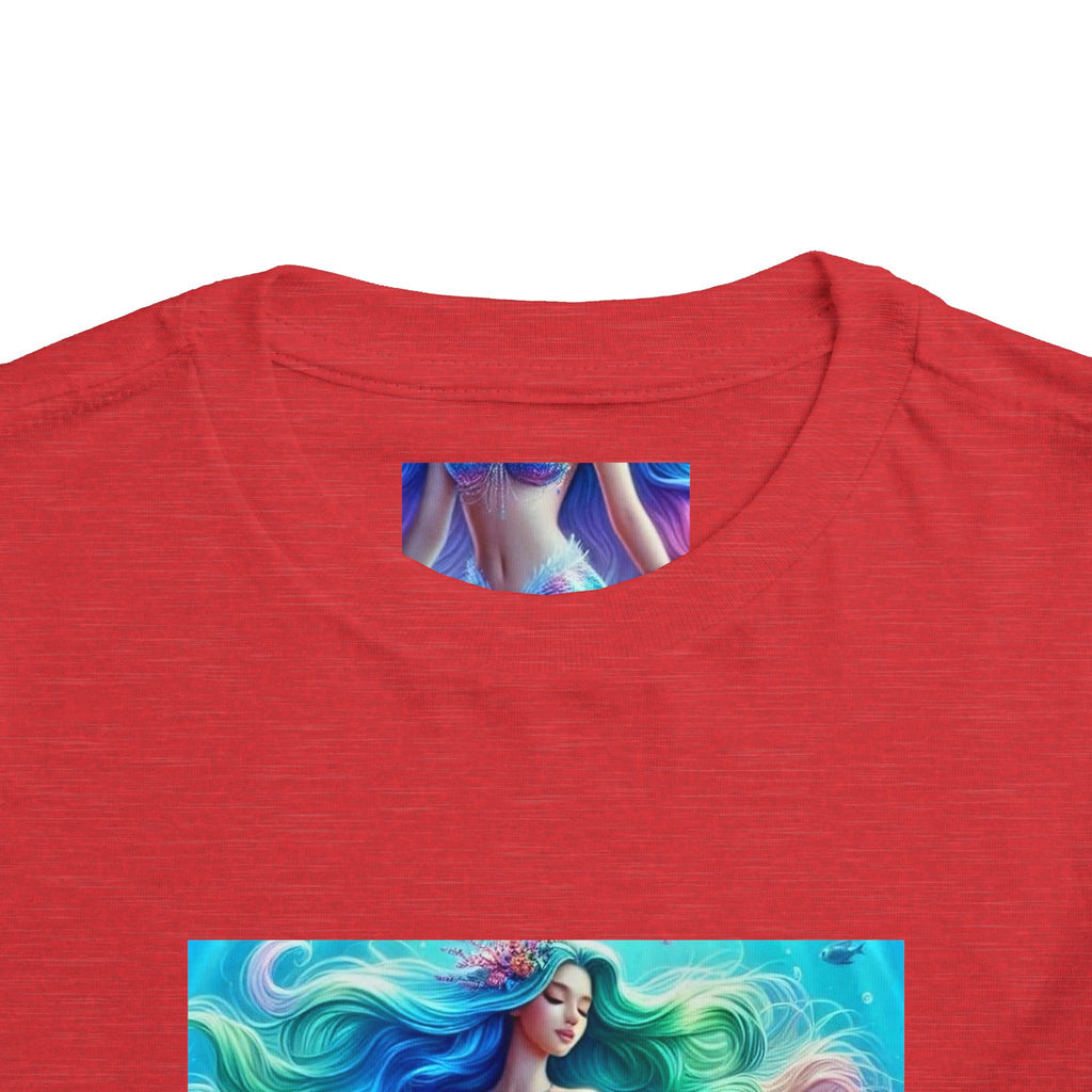 Toddler Mermaid Tee — Colorful Rainbow Sea Princess Short Sleeve Shirt