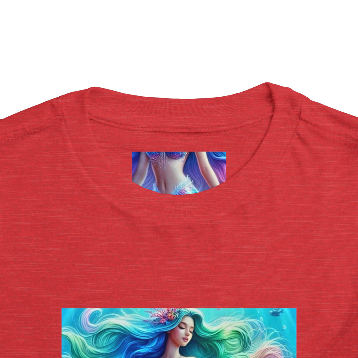 Toddler Mermaid Tee — Colorful Rainbow Sea Princess Short Sleeve Shirt