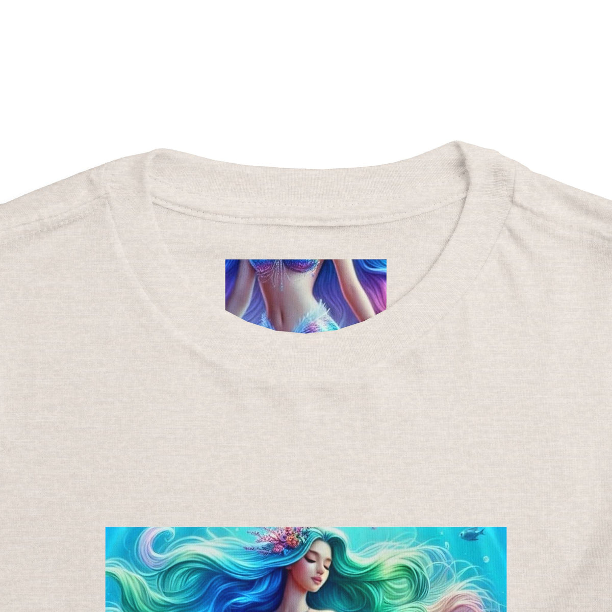 Toddler Mermaid Tee — Colorful Rainbow Sea Princess Short Sleeve Shirt