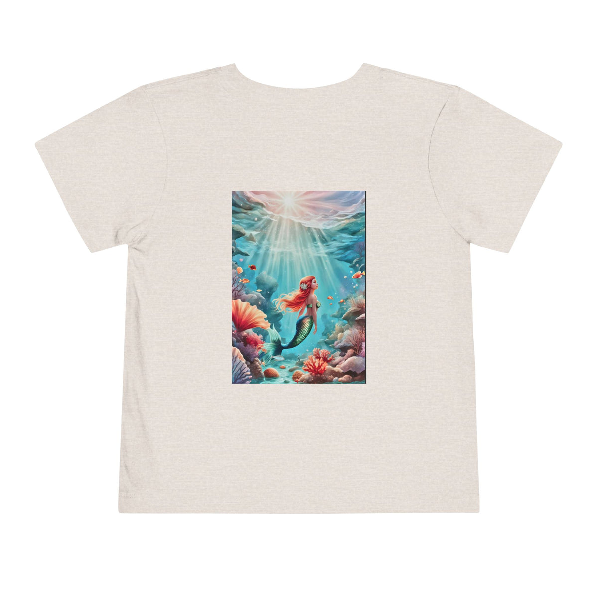 Mermaid Toddler Tee – Underwater Sunlight Sea Life Graphic