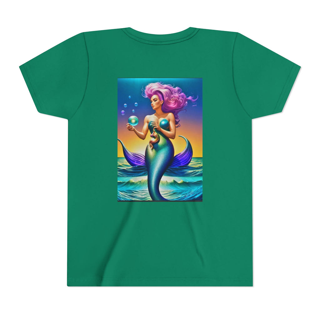 Youth Mermaid Tee — Colorful Fantasy Mermaid Graphic Shirt for Kids