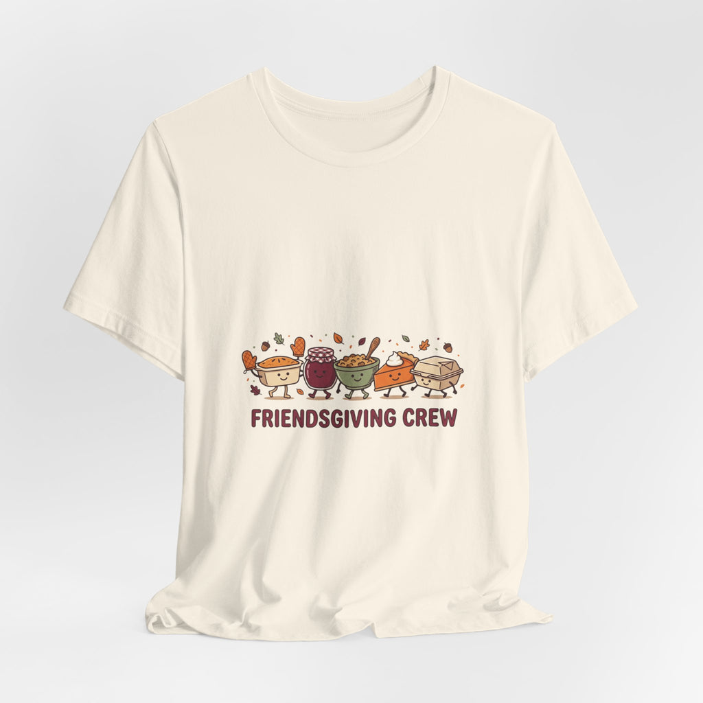 Friendsgiving Crew Tee | Thanksgiving Turkey Pumpkin Pie Watercolor Foliage