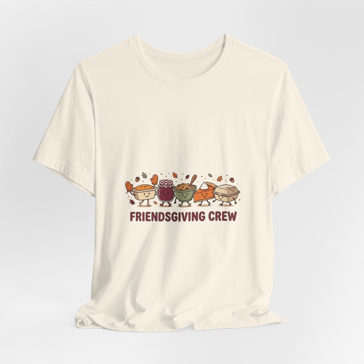 Friendsgiving Crew Tee | Thanksgiving Turkey Pumpkin Pie Watercolor Foliage